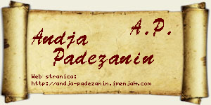 Anđa Padežanin vizit kartica
